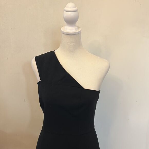French Connection one shoulder black mini dress Size 4 NWT - Picture 3 of 9